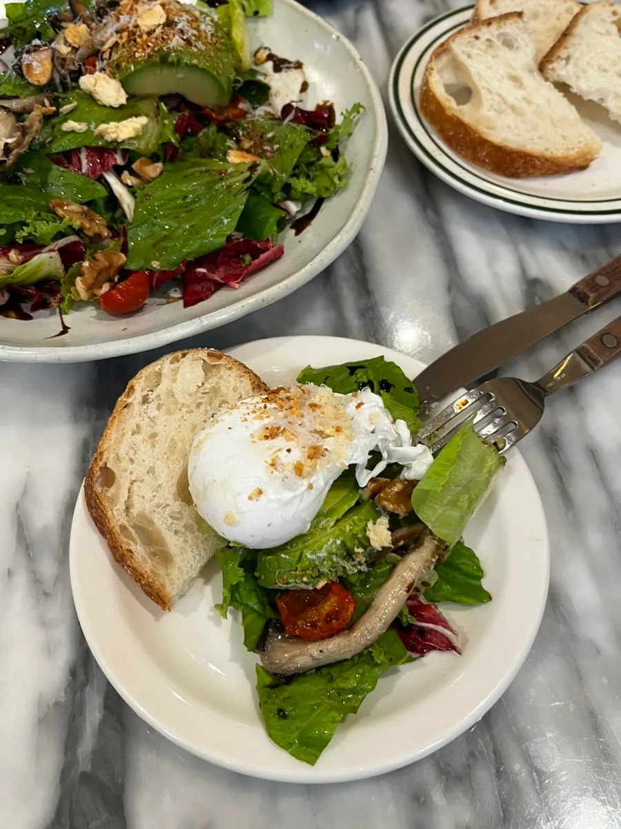 Avocado and poached egg on sourdough