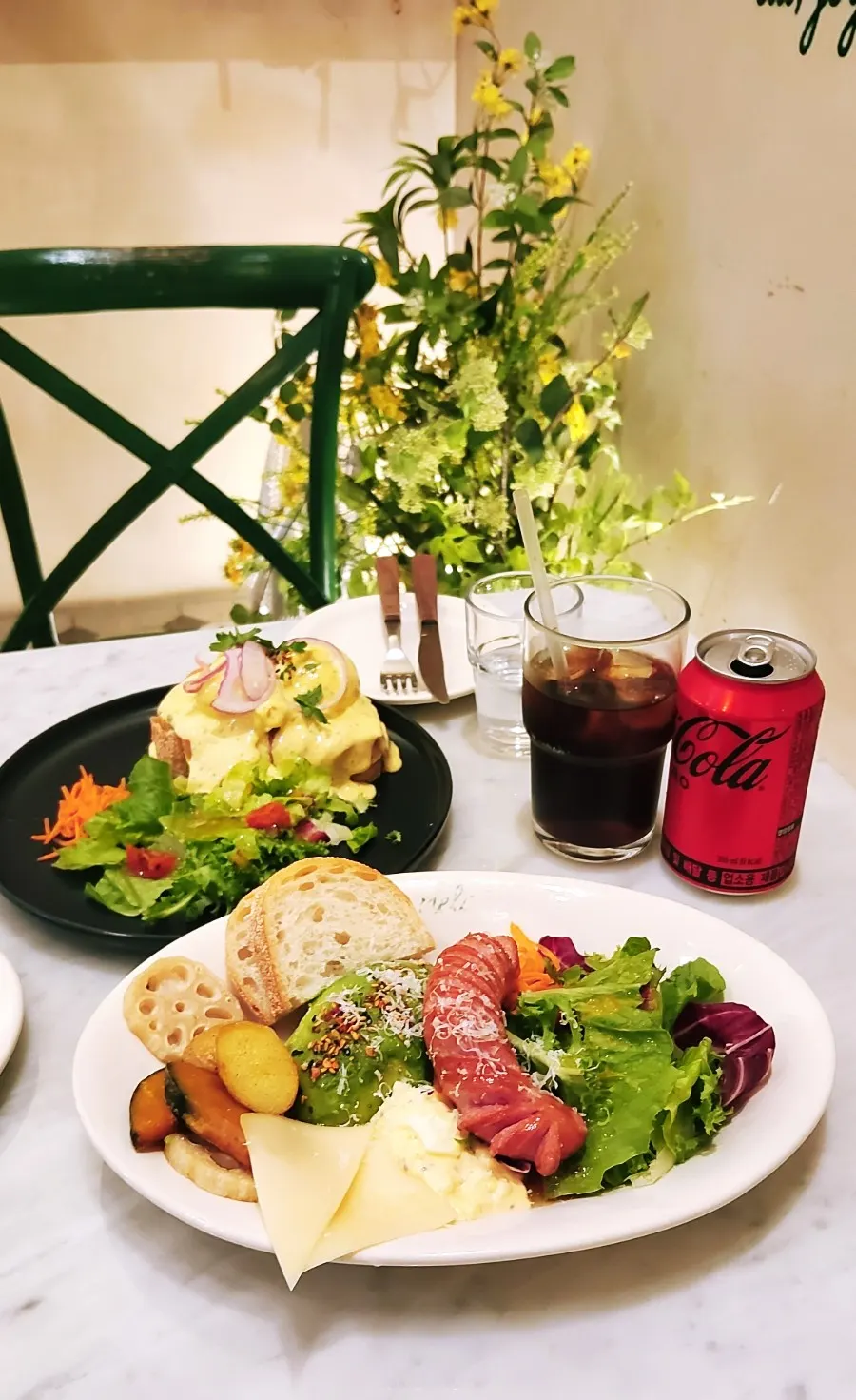 Exterior of MELA Hongdae brunch café