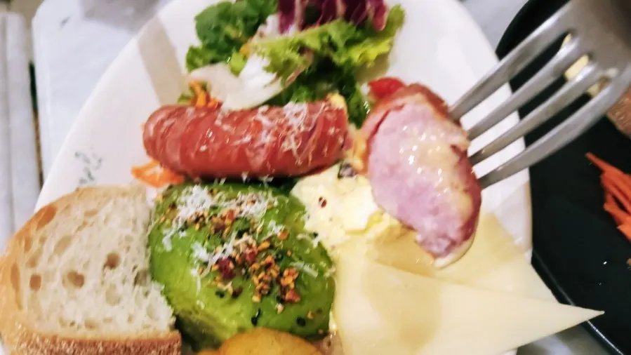 Sausage on the brunch plate