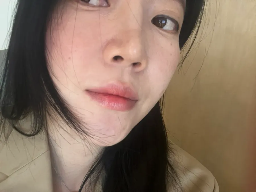 Makeup look after a basic skincare routine