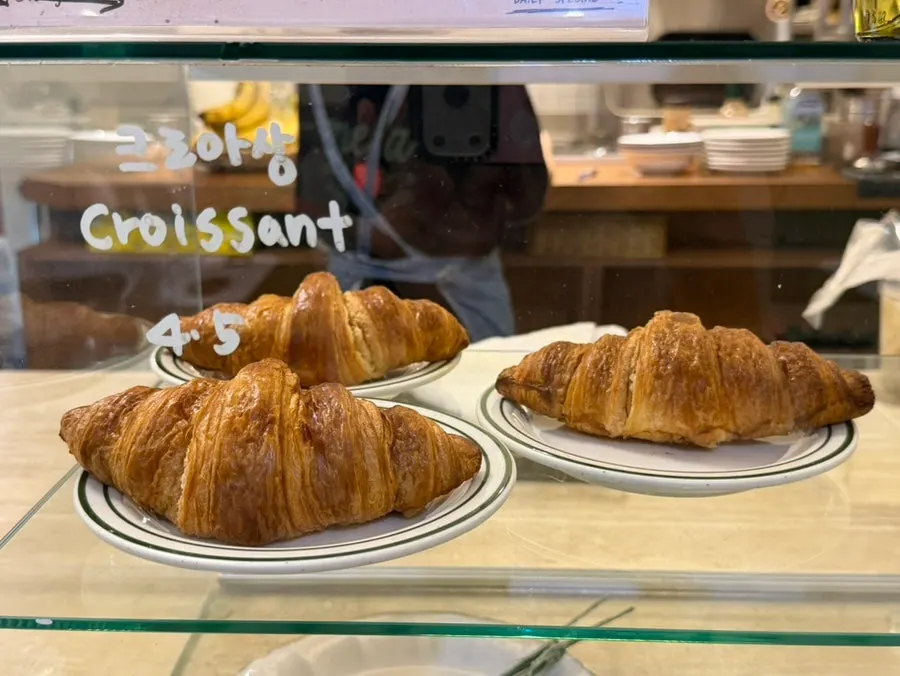 Bakery menu corner next to the counter
