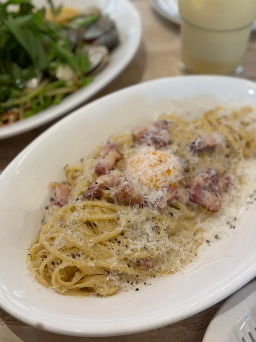 Two pasta plates on the table