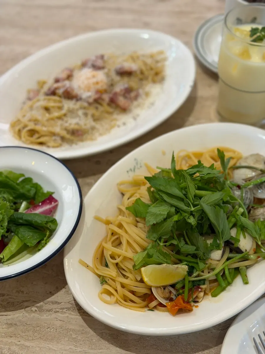 Final shot of the brunch spread at MELA Hongdae