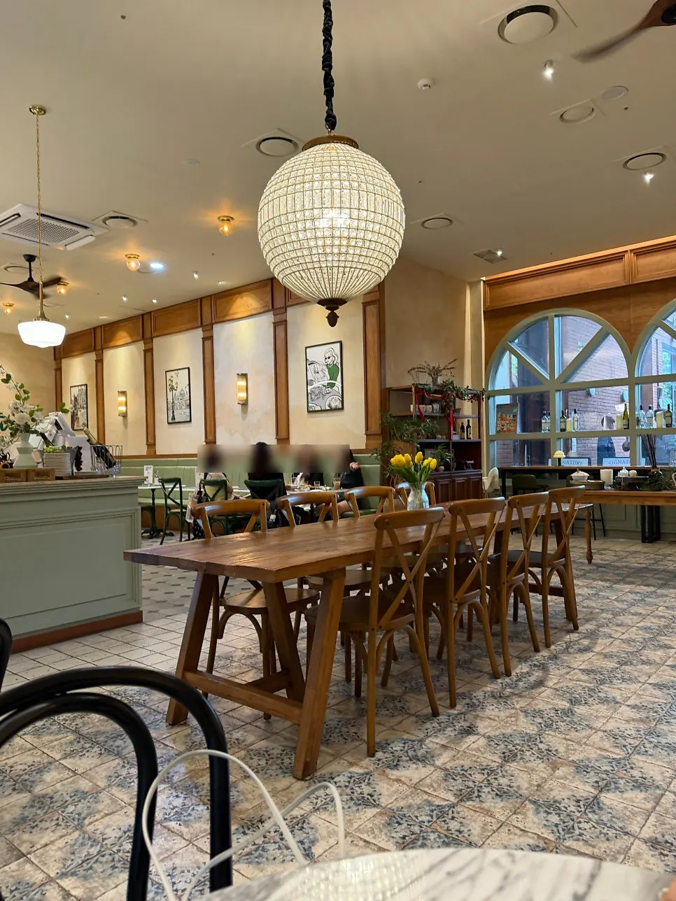 Café-like seating area at MELA Hongdae