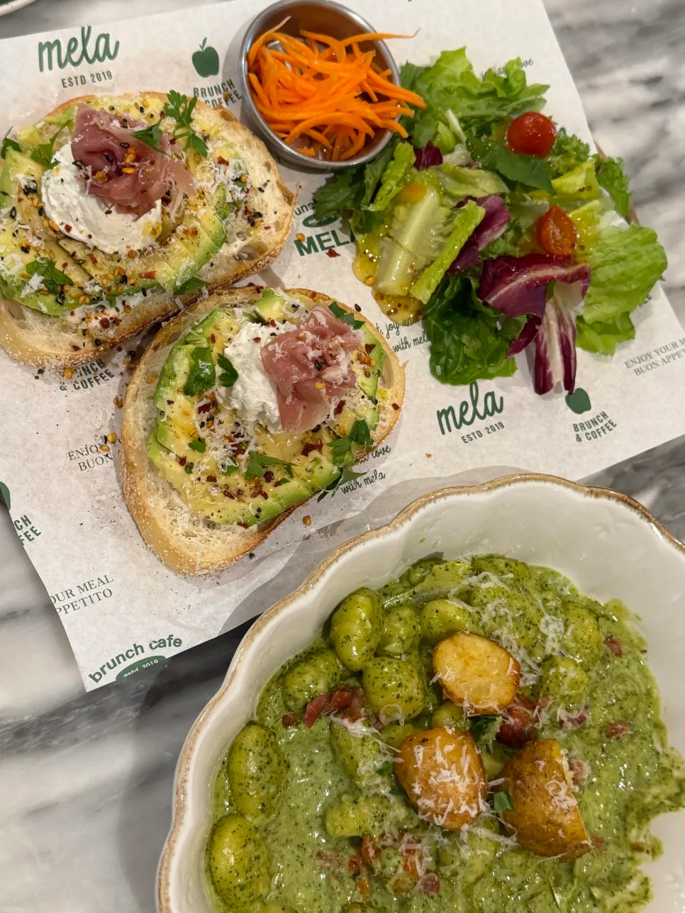 Avocado ricotta open sandwich plate