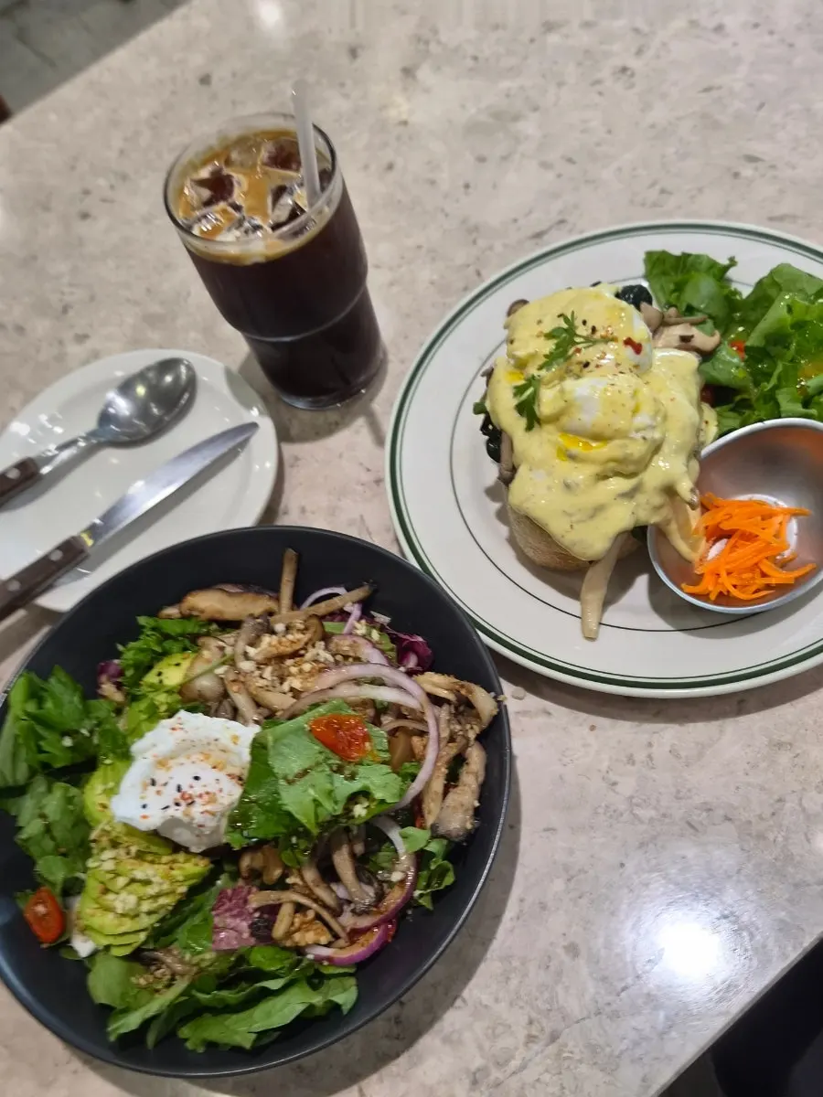 A refreshing salad plate served alongside