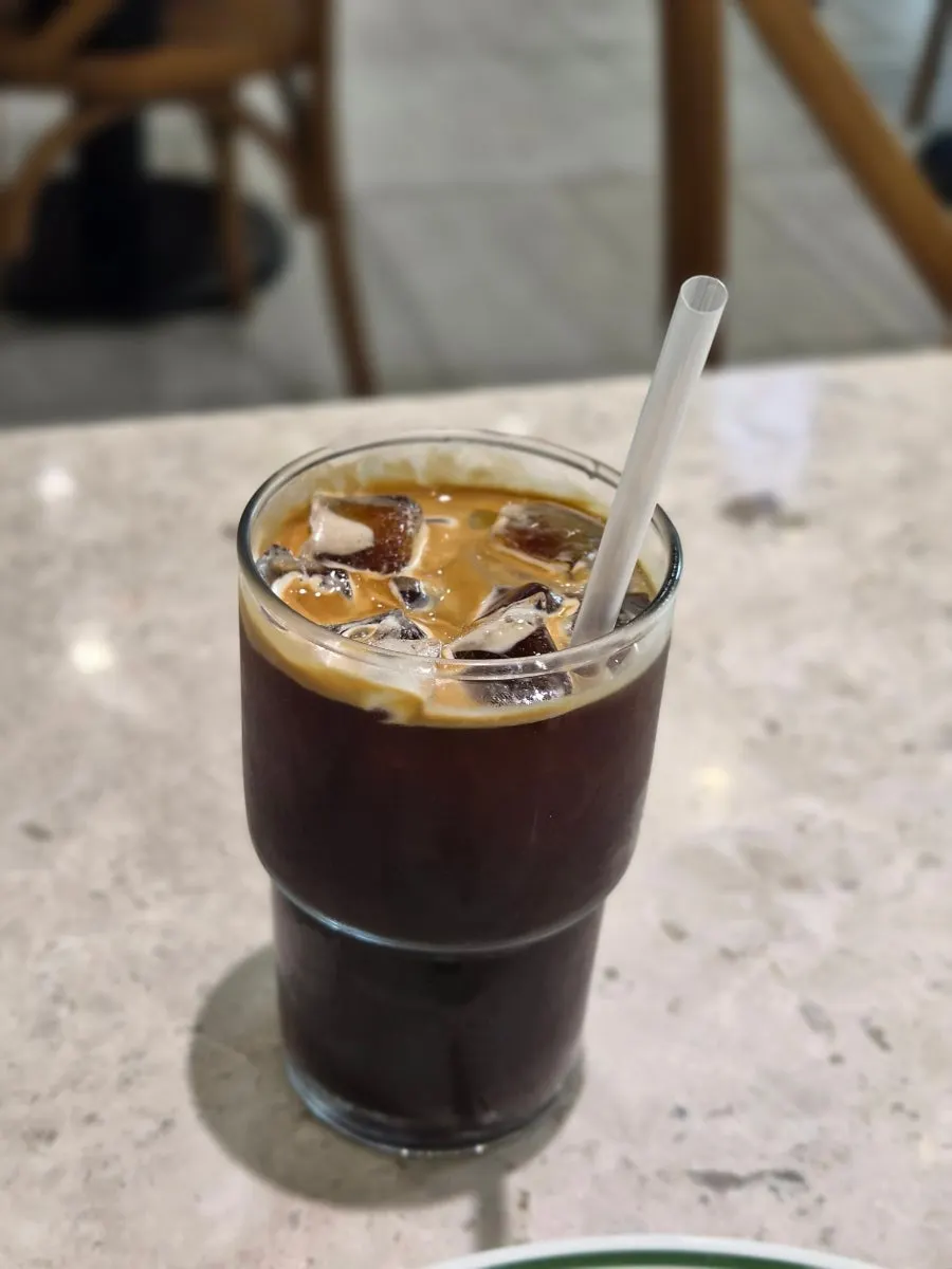 Iced americano enjoyed with the brunch