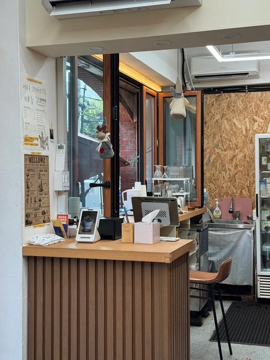 Indoor seating and interior of Mellows
