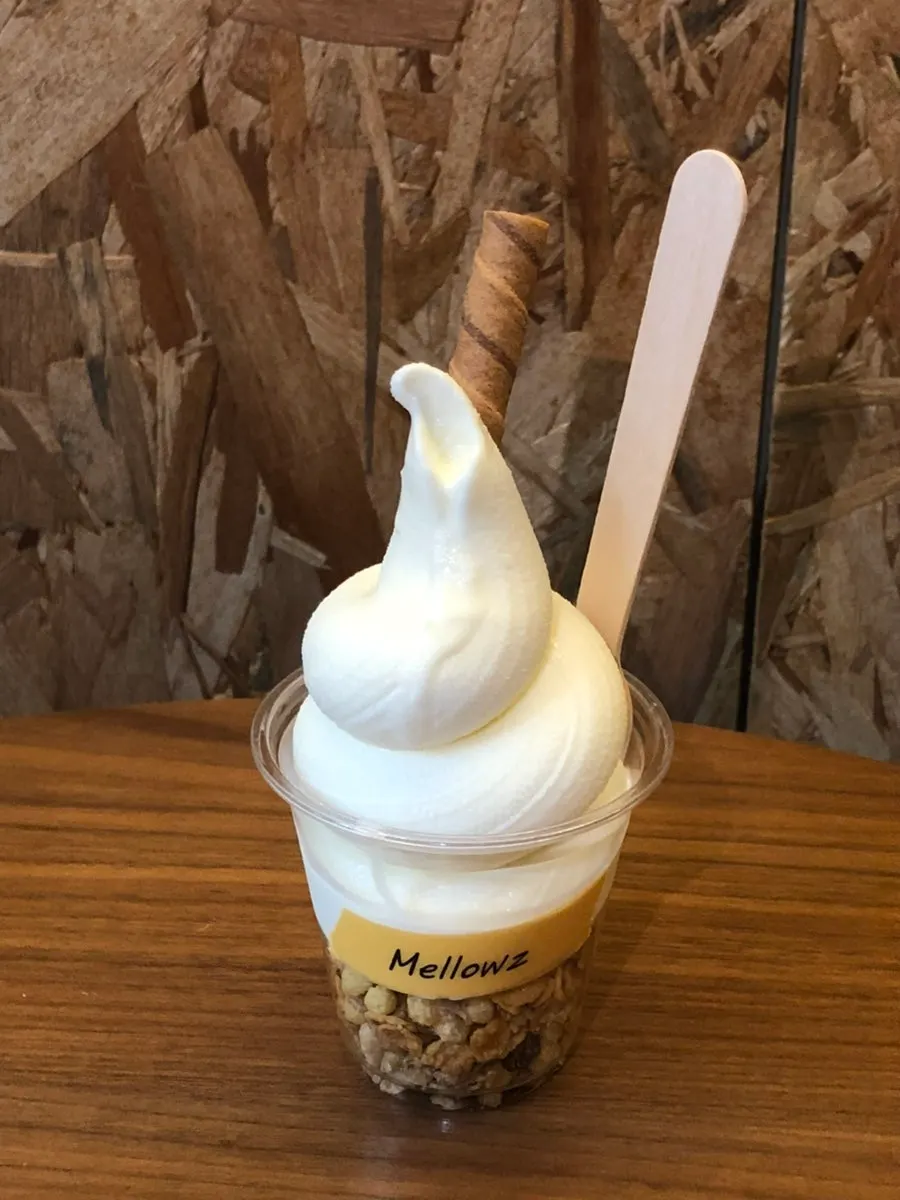 우유 맛 소프트 아이스크림 컵