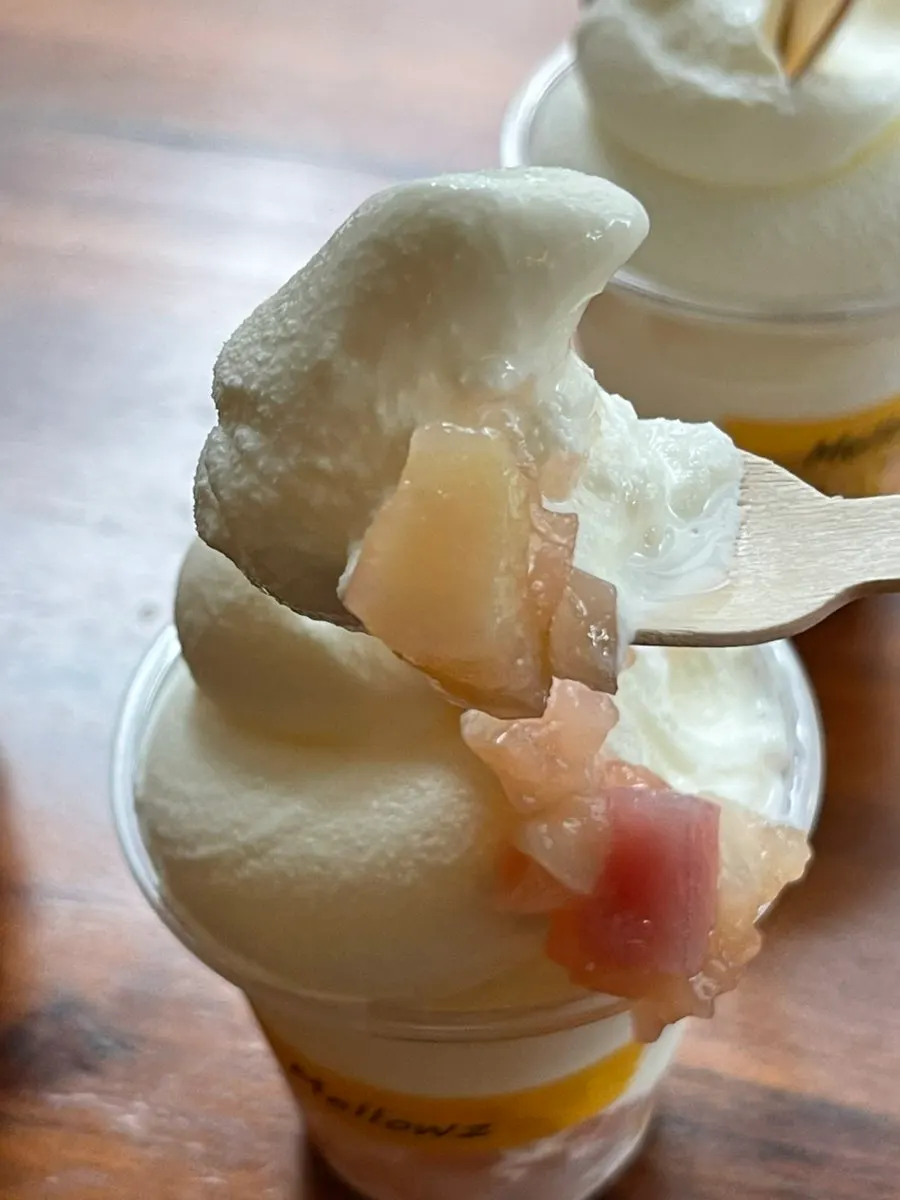 멜로우즈 복숭아맛 소프트아이스크림