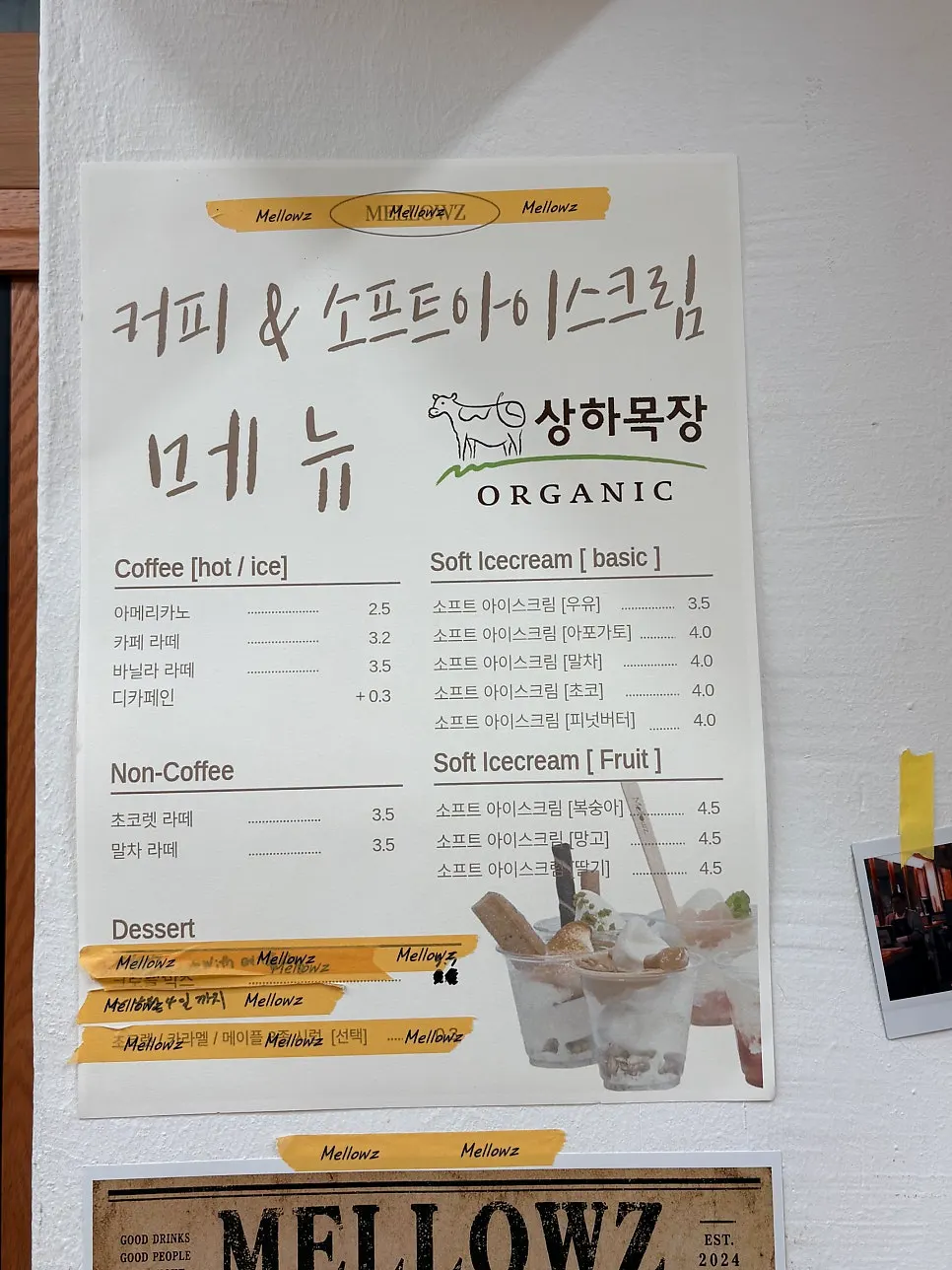 Soft serve menu board
