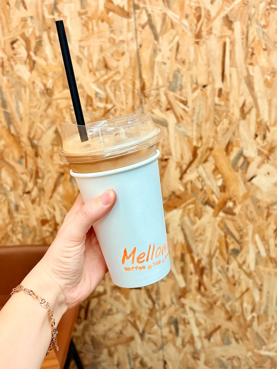 A coffee drink served alongside the ice cream