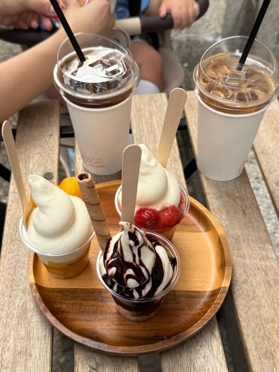 Mellows coffee and soft serve menu board