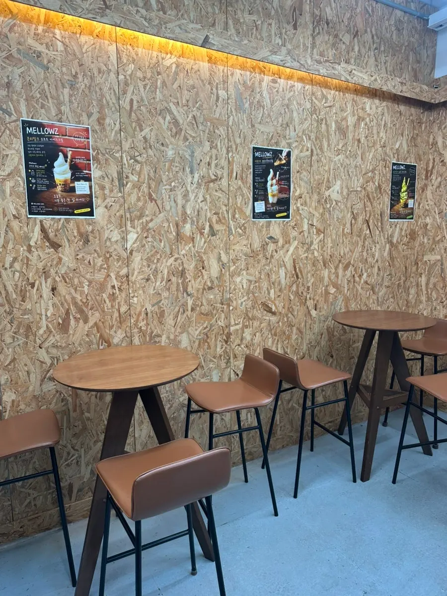 Indoor seating atmosphere at Mellows café