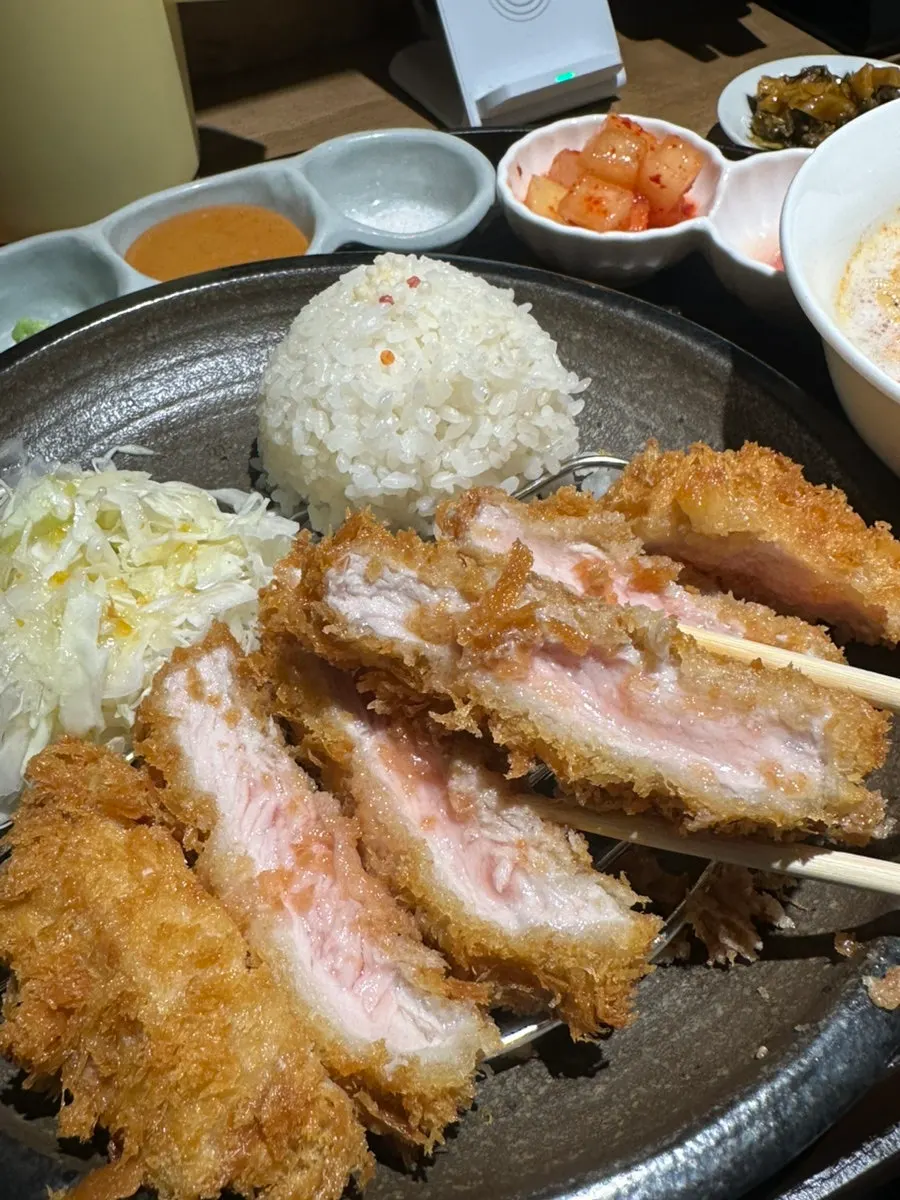 A plate of handmade pork loin cutlet