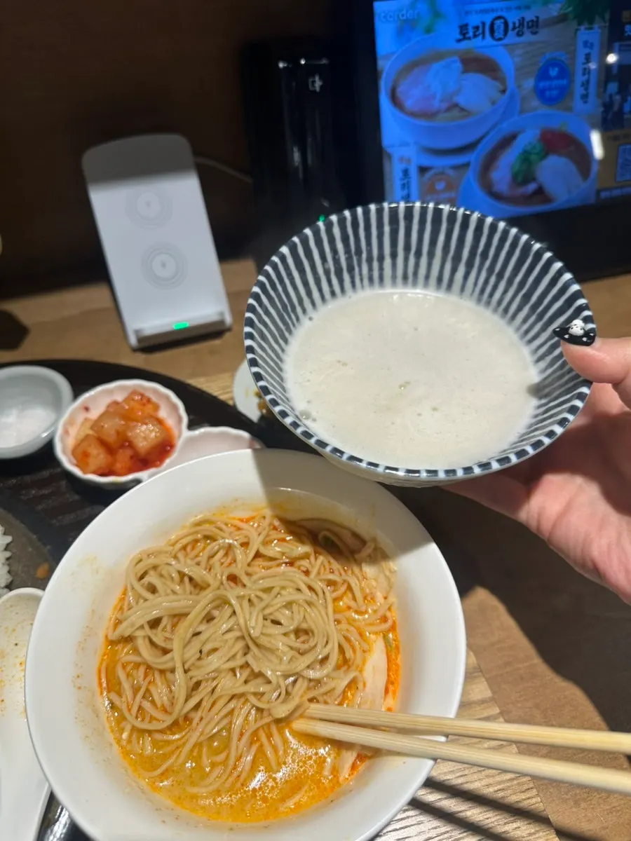Free broth refill added to the ramen