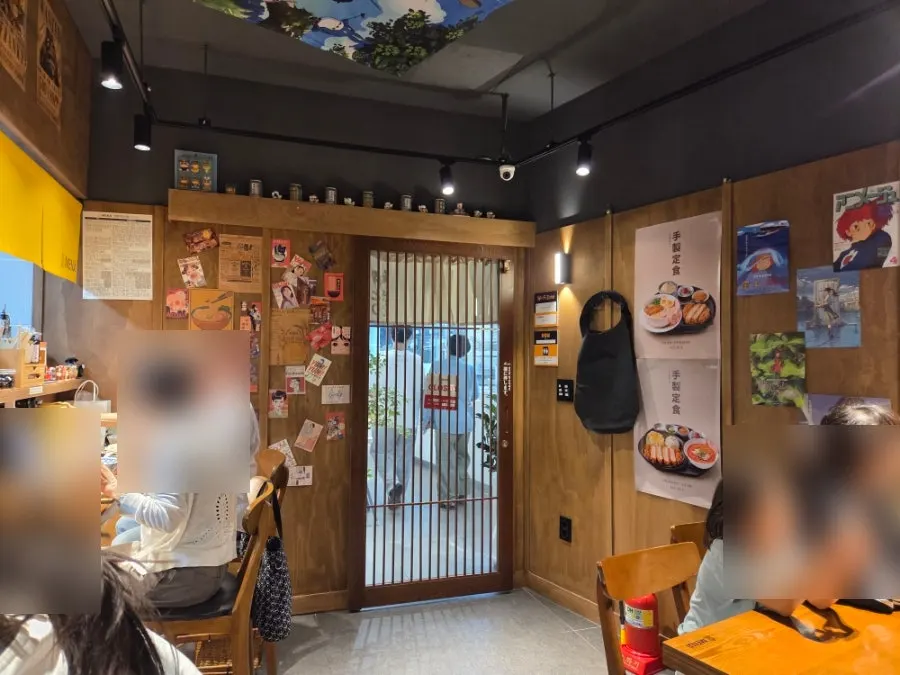 View of the Menji interior from the bar seat