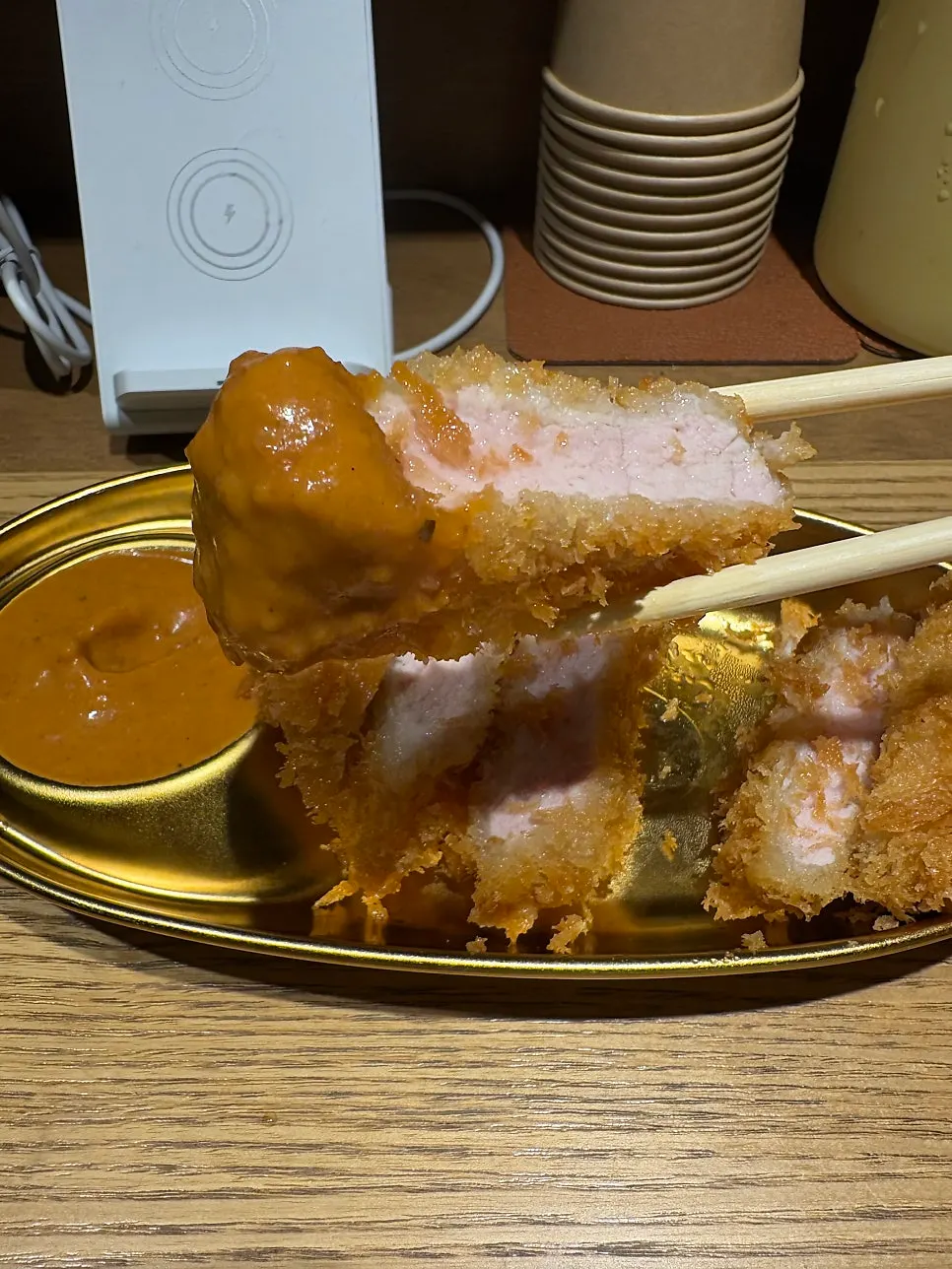 Melon soda placed on the table alongside the ramen