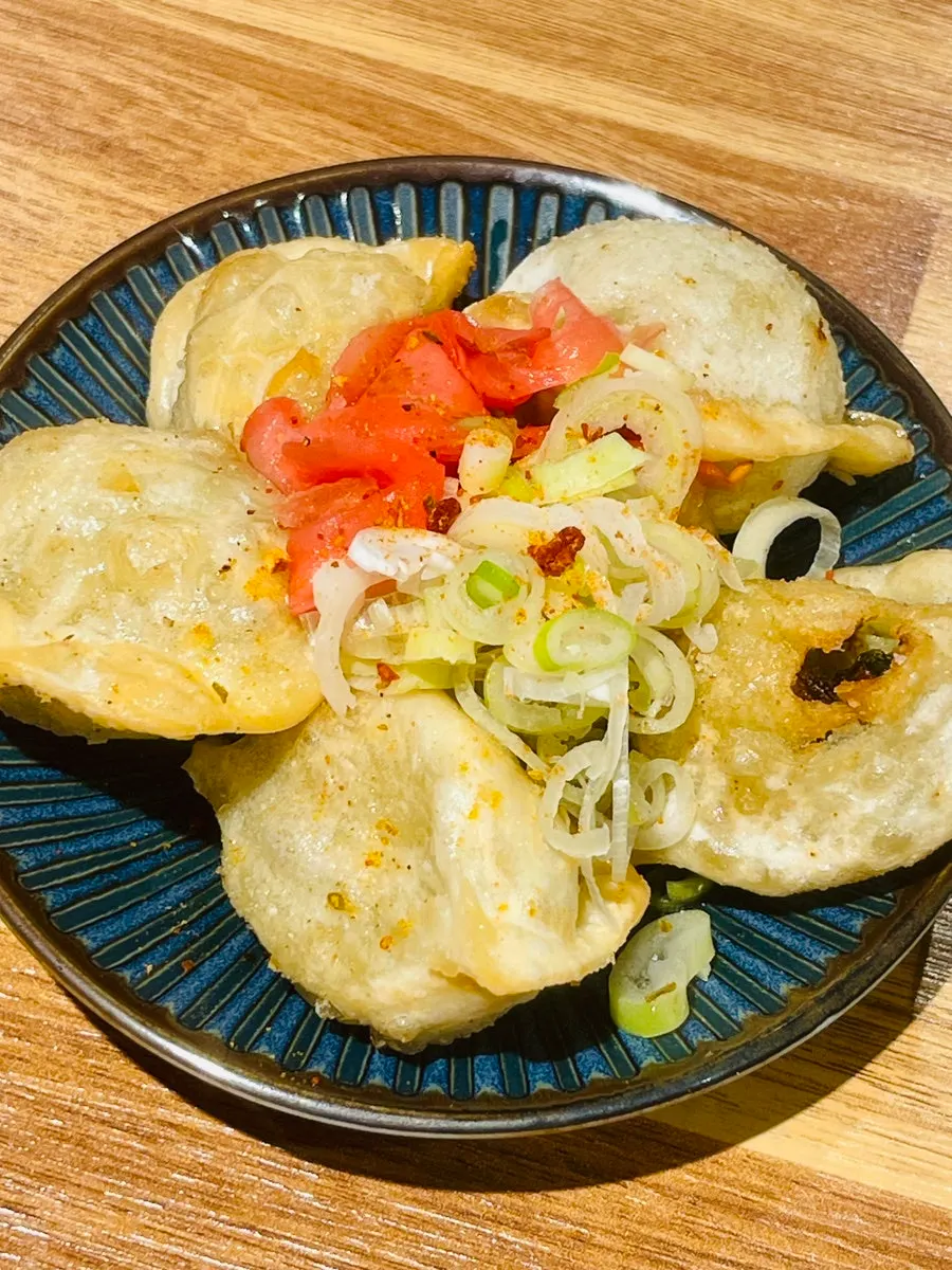 A plate of gyoza fry at Mentsuru Euljiro Branch