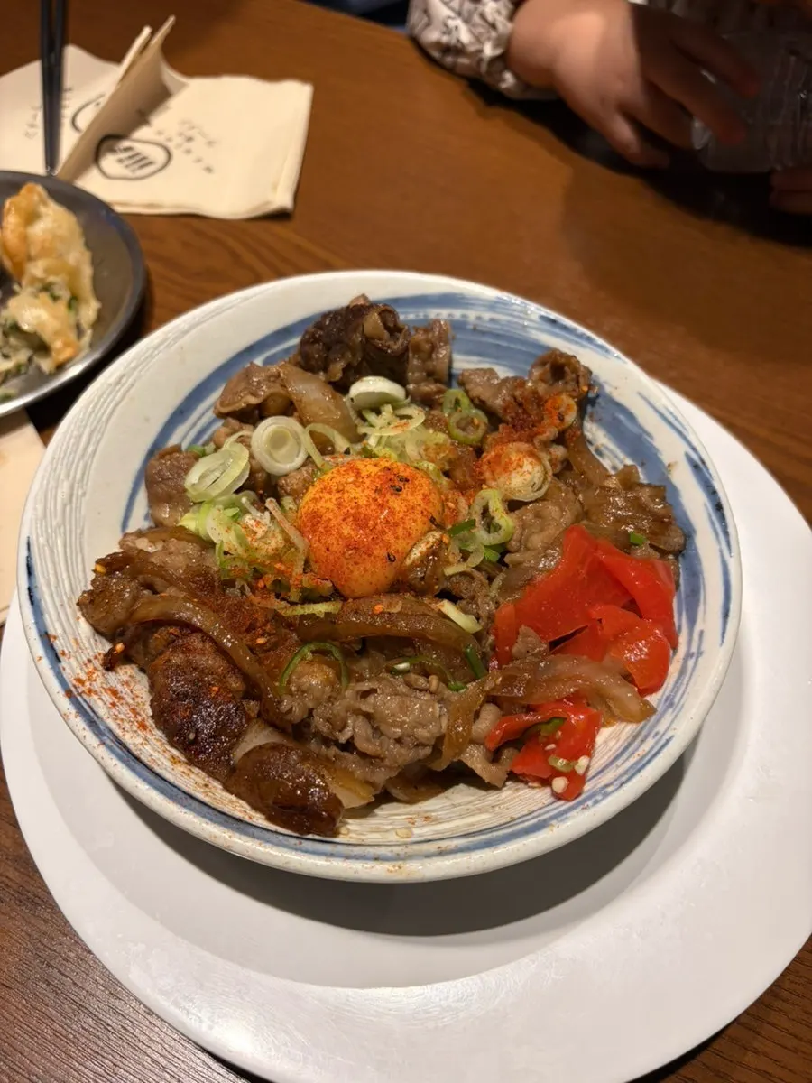 Gyudon shared with the kid at Mentsuru