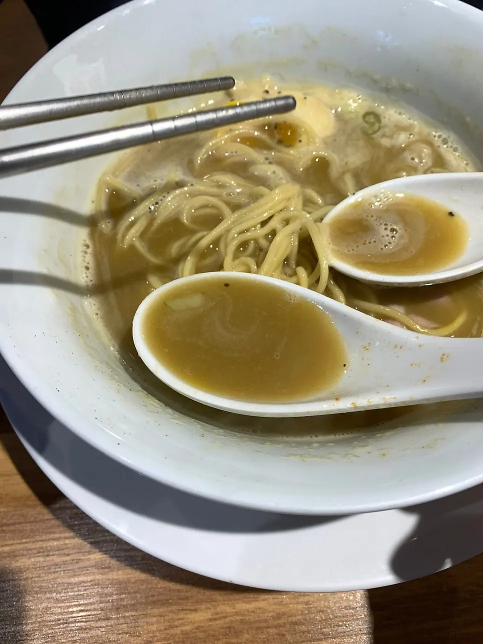 A bowl of tori paitan ramen