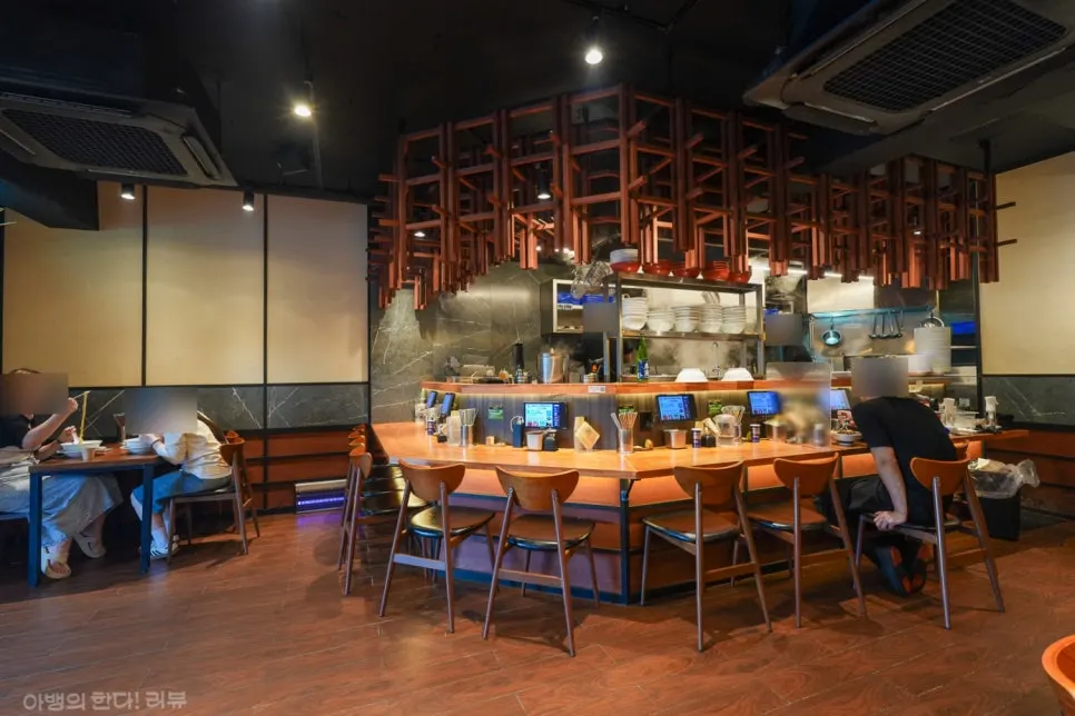 Spacious interior seating suitable for solo diners and groups