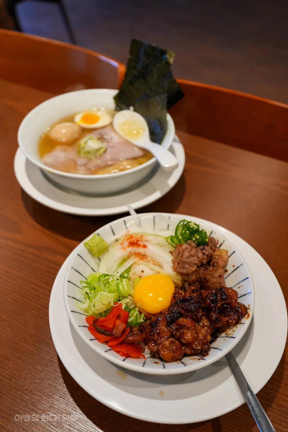 A bowl of Mentsuru's signature shoyu ramen