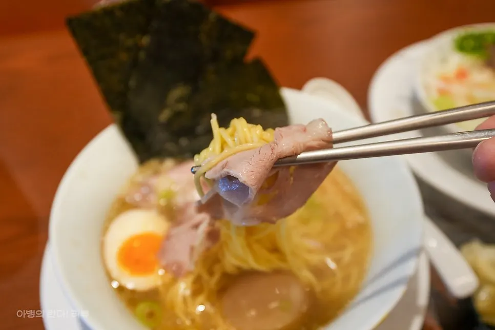 Shoyu ramen with added seaweed and egg