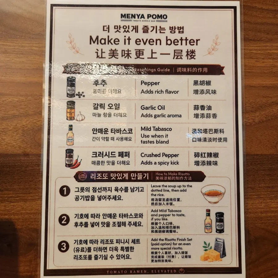 Order screen at the entrance kiosk