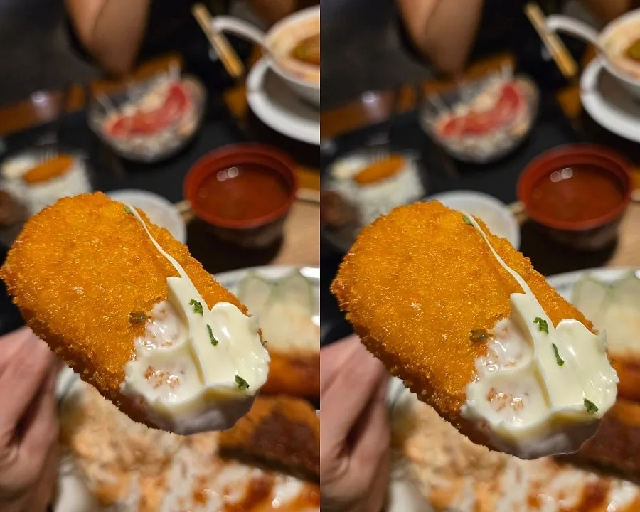 Crispy potato croquette side dish