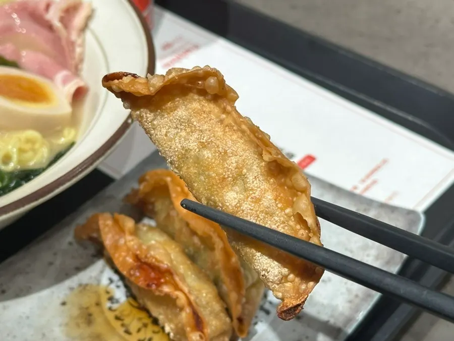 바싹하게 구워진 일본식 교자