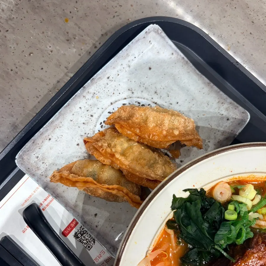 라멘과 교자가 함께 나온 세트 메뉴