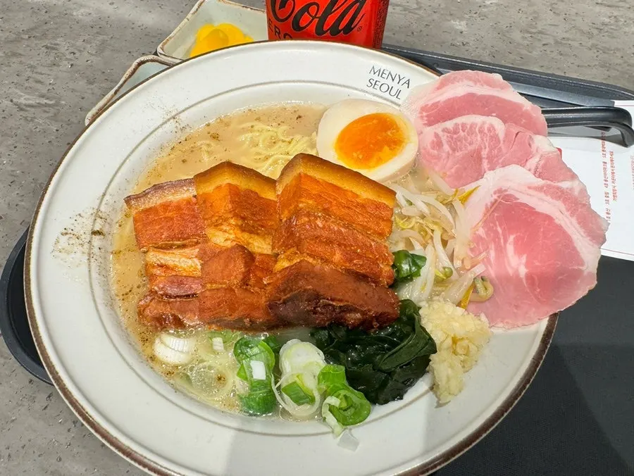 Dongpo pork char siu ramen set with double meat