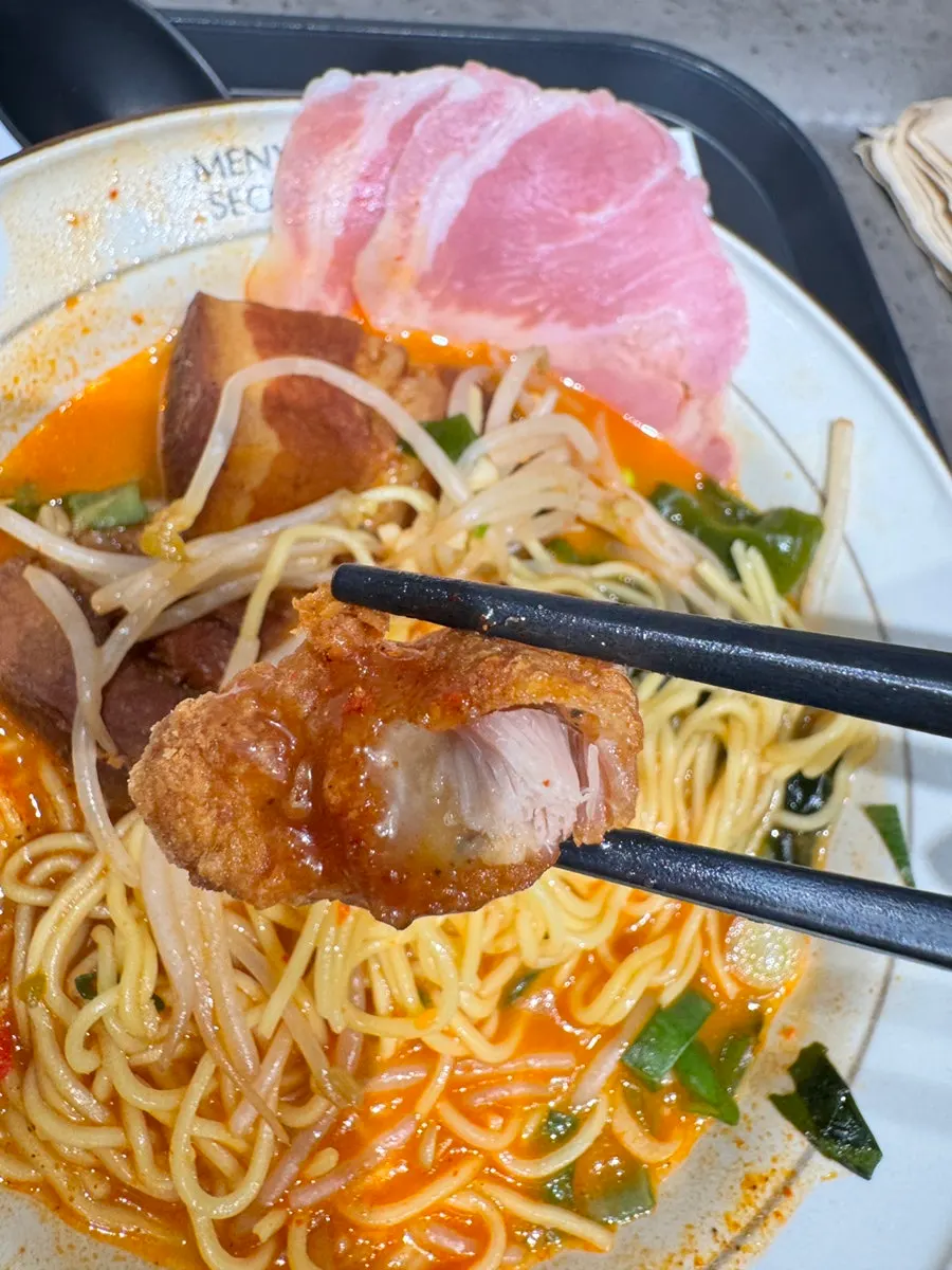 Close-up of crispy chicken karaage