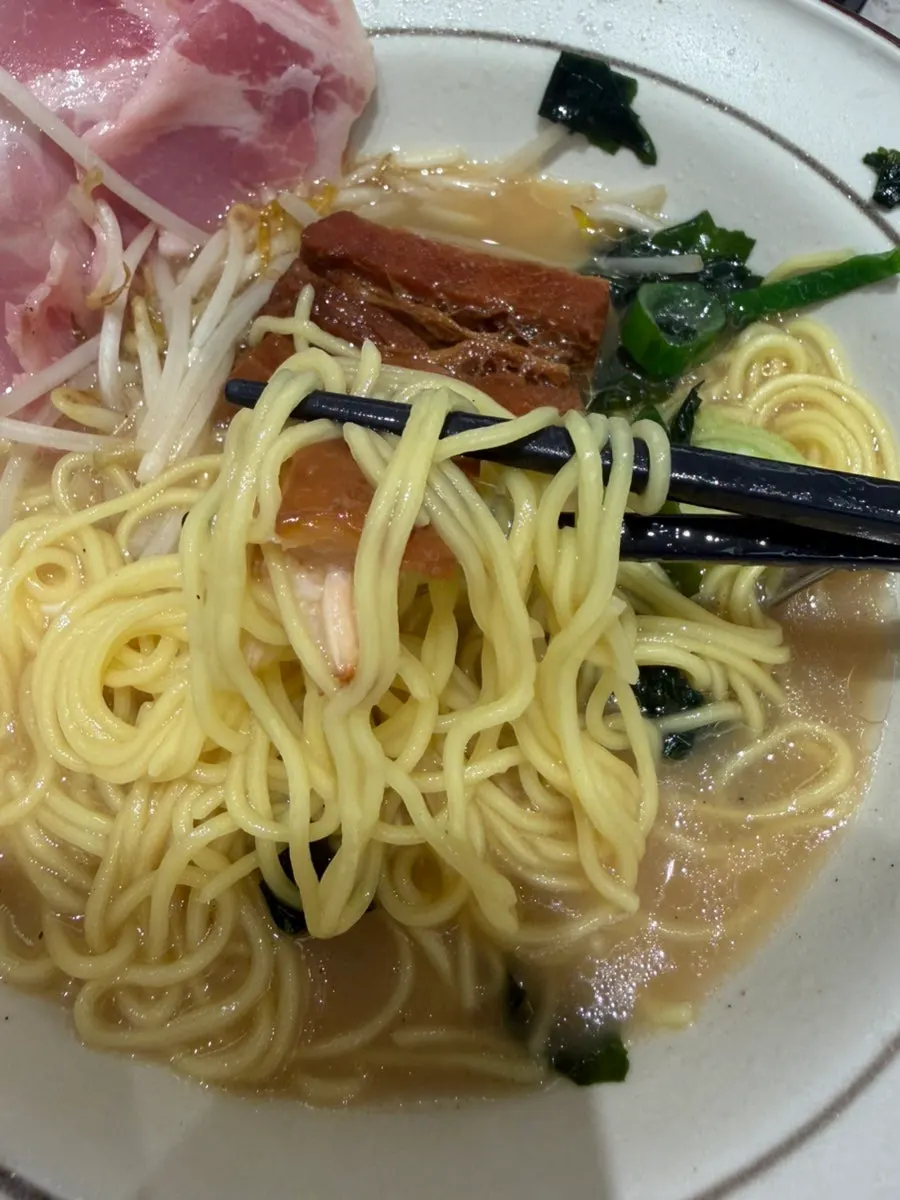 A bowl of dongpo pork with rich ramen broth