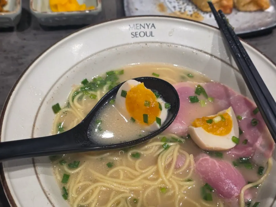 A piece of jambon soaked in broth