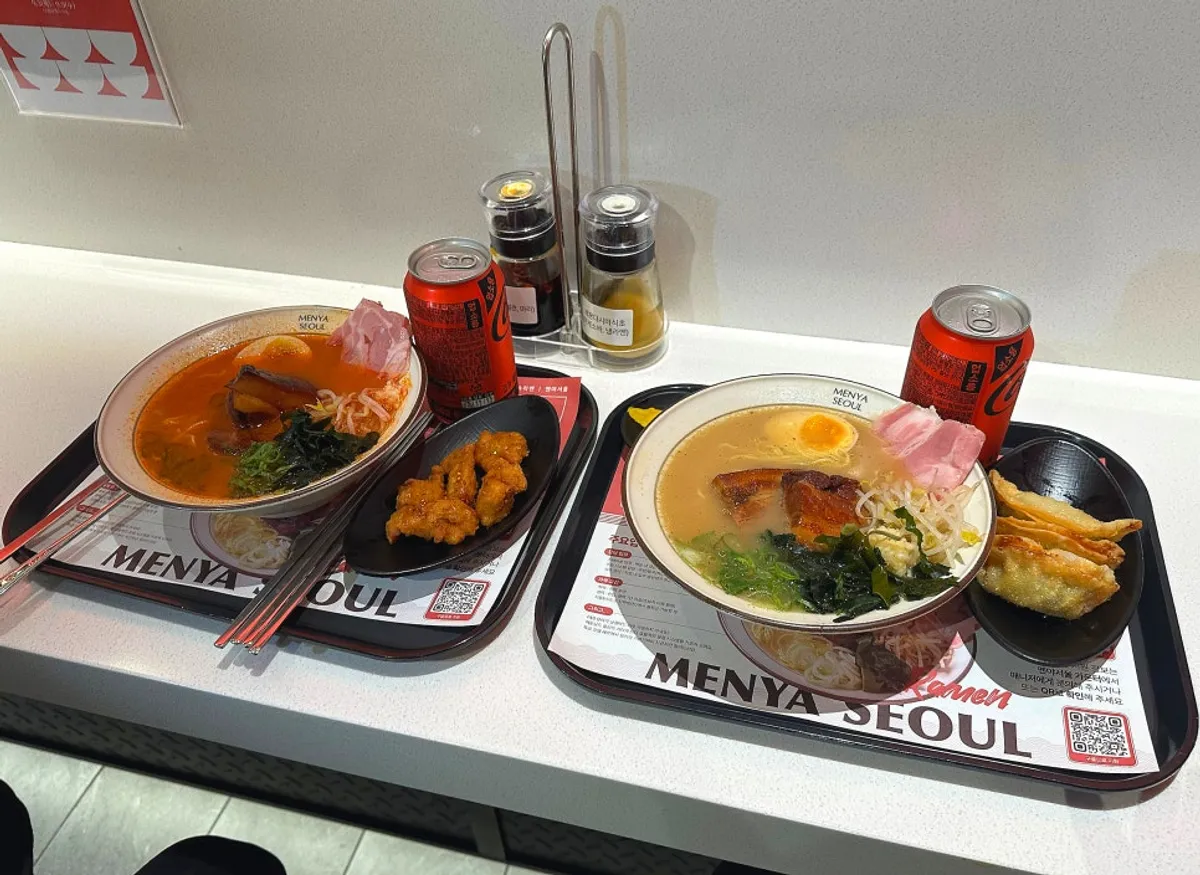 멘야서울 동파육차슈라멘 더블 세트 상차림