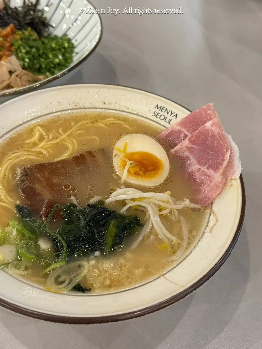 멘야서울 동파육 순한국물 라멘 상차림