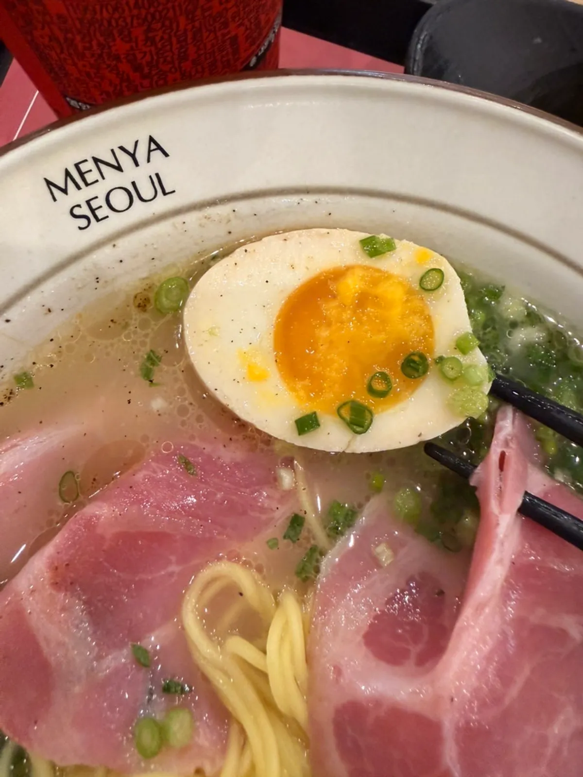 A bowl of ramen at Menya Seoul in Yongsan I'Park Mall