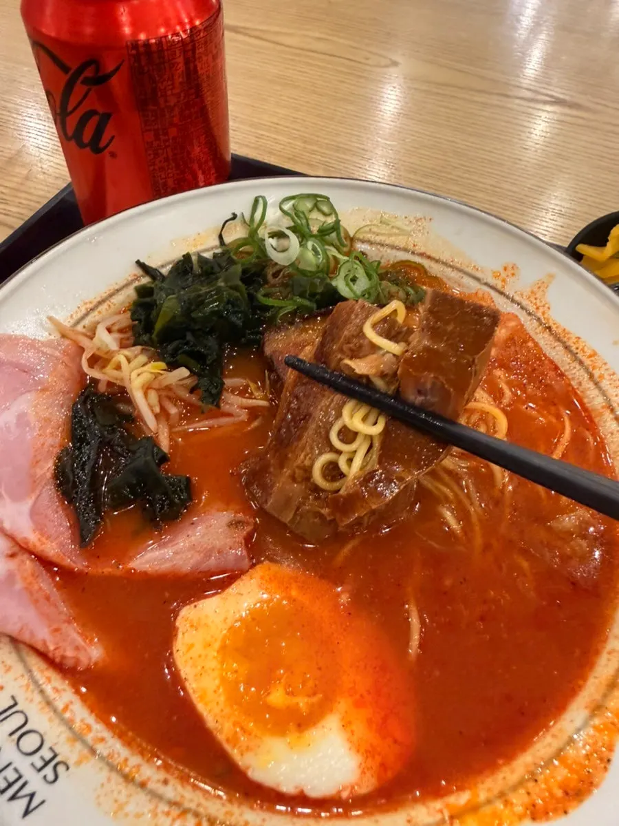 Dongpo pork chashu piled on top of ramen
