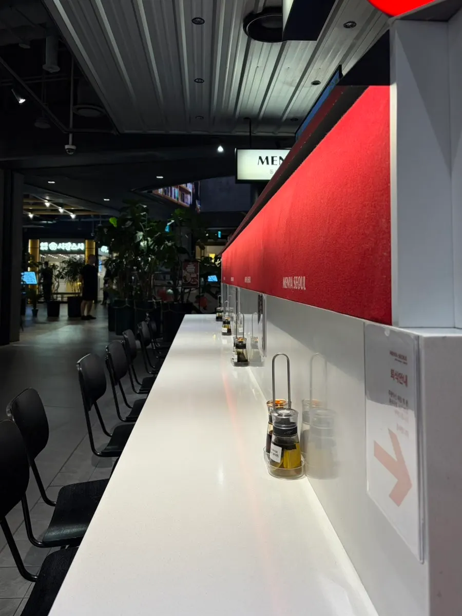 Bar-table seating good for solo dining