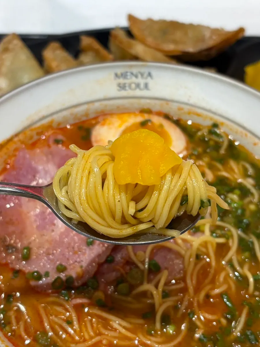 Pickled radish served with the ramen