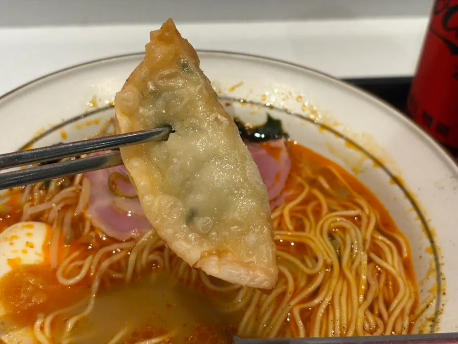겉바속촉 교자만두 단면