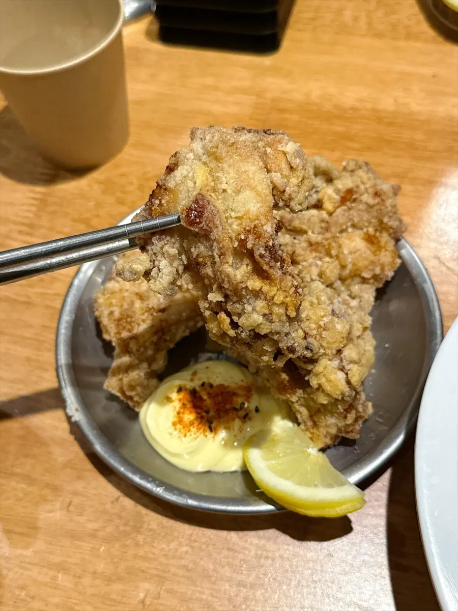 바삭한 가라아게 단면
