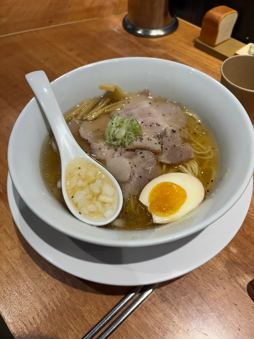 Soy sauce-based shoyu ramen with a soft-boiled egg