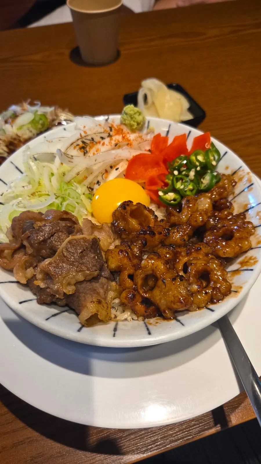 Close-up of the takoyaki plate