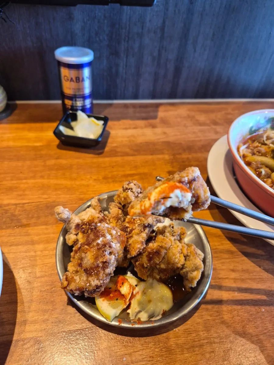 A generous plate of karaage