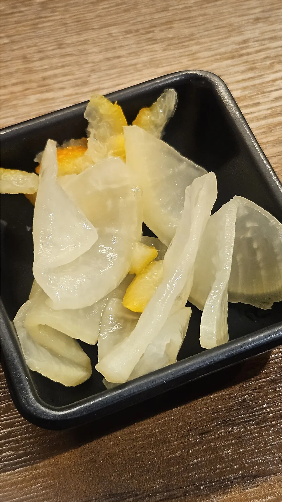 Yuzu pickled radish served as the basic setting