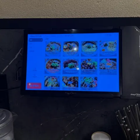 Order kiosk at the entrance