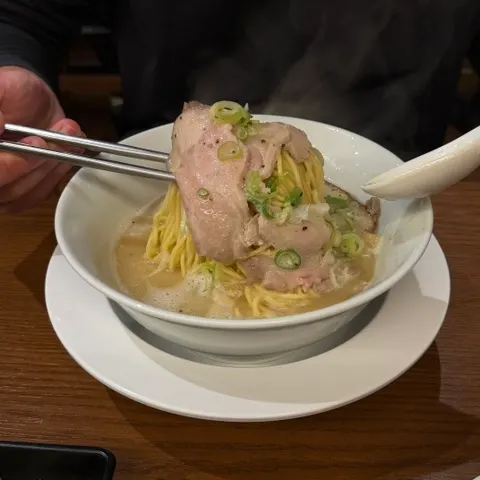 Tori paitan topped with extra chashu